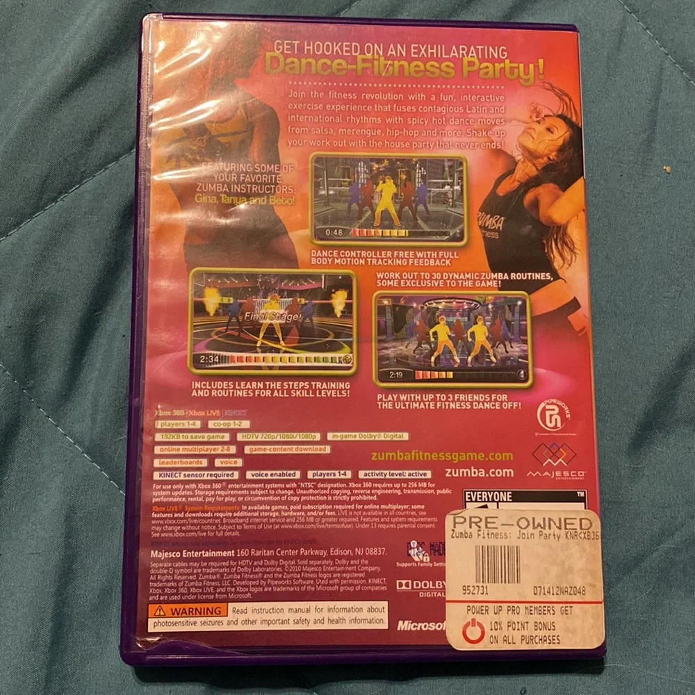 XBox 360 Kinect Zumba Fitness